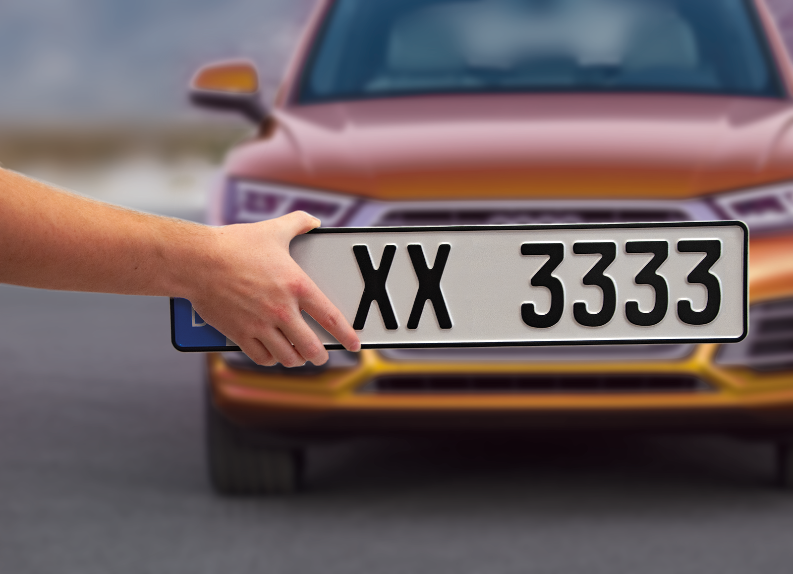 KFZ-Kennzeichen für Ihr Auto, 520x110 mm