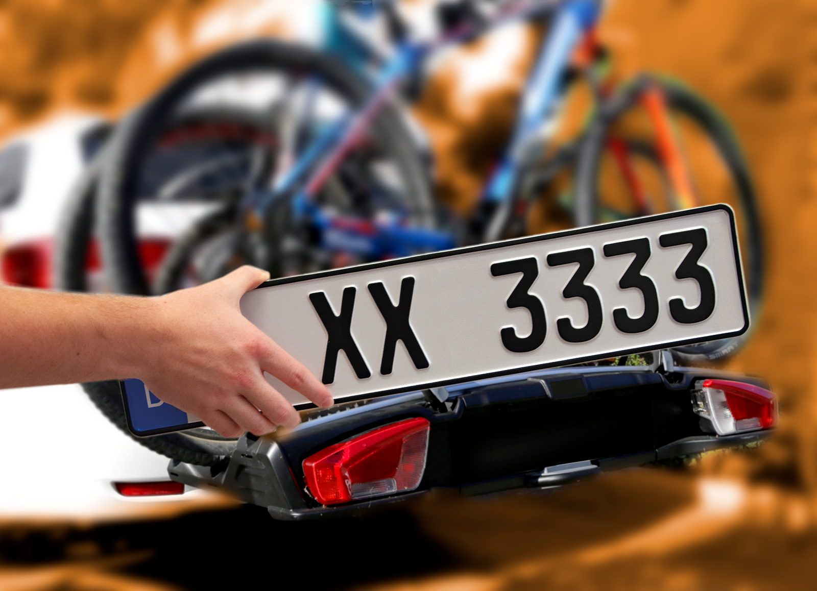 Kennzeichen Nummerschilder Autoschilder Wunschkennzeichen Fahrradträger 2 Stück 