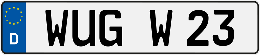 1 Stück Kennzeichen Wunkschkennzeichen DIN-zertifiziert PKW LKW